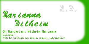 marianna wilheim business card